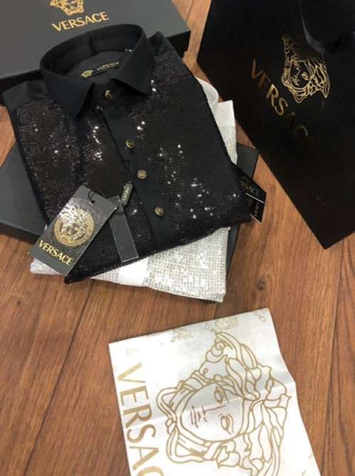VERSACE PARTY WEAR PREMIUM SHIRT WITH BOX CARRY BAG